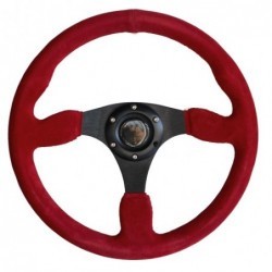 VOLANTE VELUDO VERMELHO CURTO